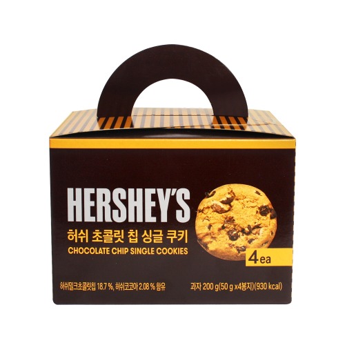 허쉬 초콜릿 칩 싱글 쿠키 200g(50gx4입)